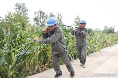 緊急搶修10千伏尹河線碩項湖大酒店支線因雷擊導(dǎo)致斷線