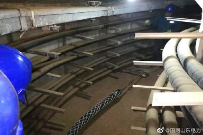 10千伏山旺東線進行電纜敷設