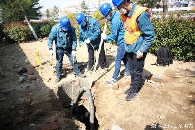 10千伏工商線進行地下電纜敷設