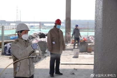 會展中心220千伏變電站結(jié)構(gòu)主體噴涂防火涂料