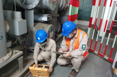 聚寶變進(jìn)行避雷器和接地網(wǎng)試驗工作