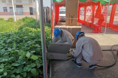 揚州市江都區(qū)供電公司為核酸檢測點緊急接電