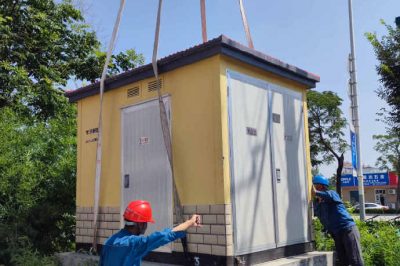 10千伏南京路34號桿附近進行電網(wǎng)施工